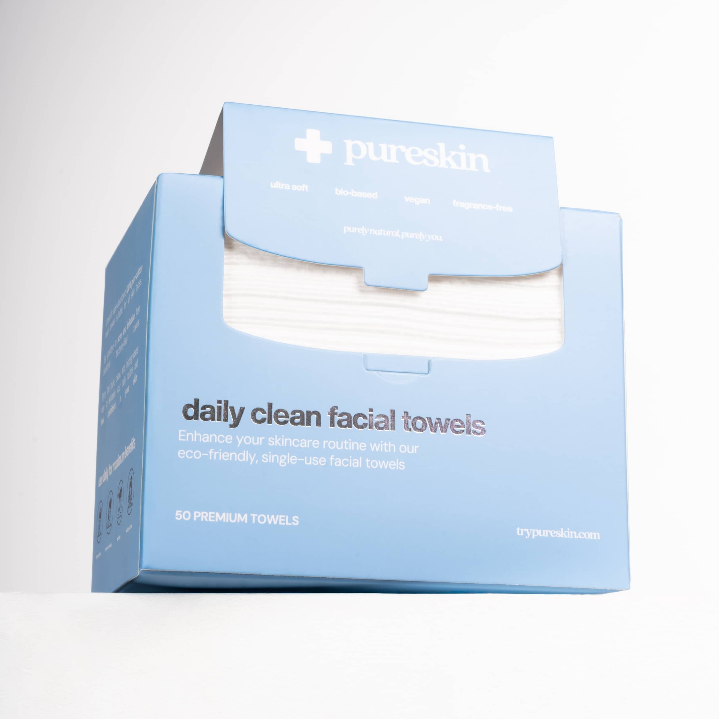 pureskin® daily clean facial towels