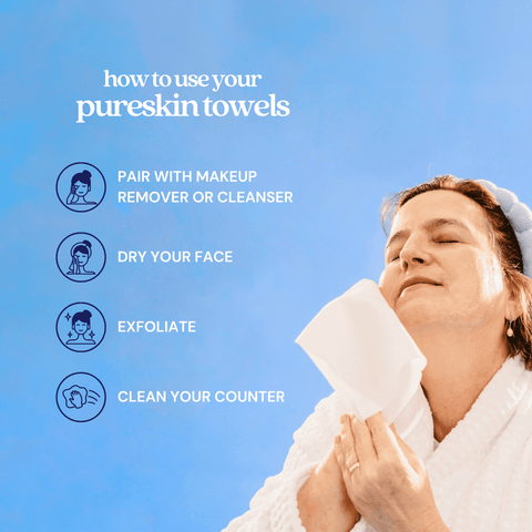 pureskin™ daily clean facial towels