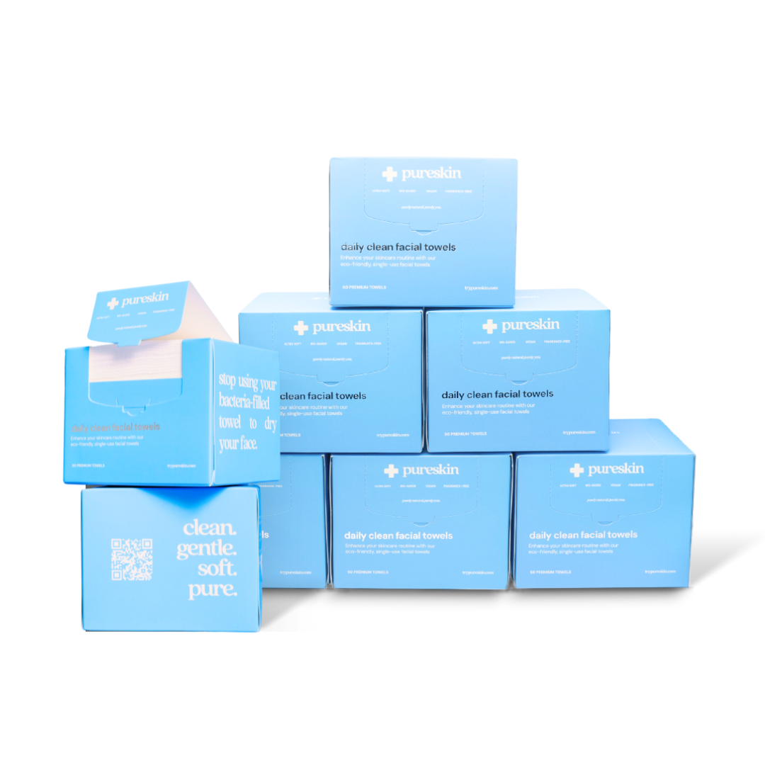 pureskin® daily clean facial towels