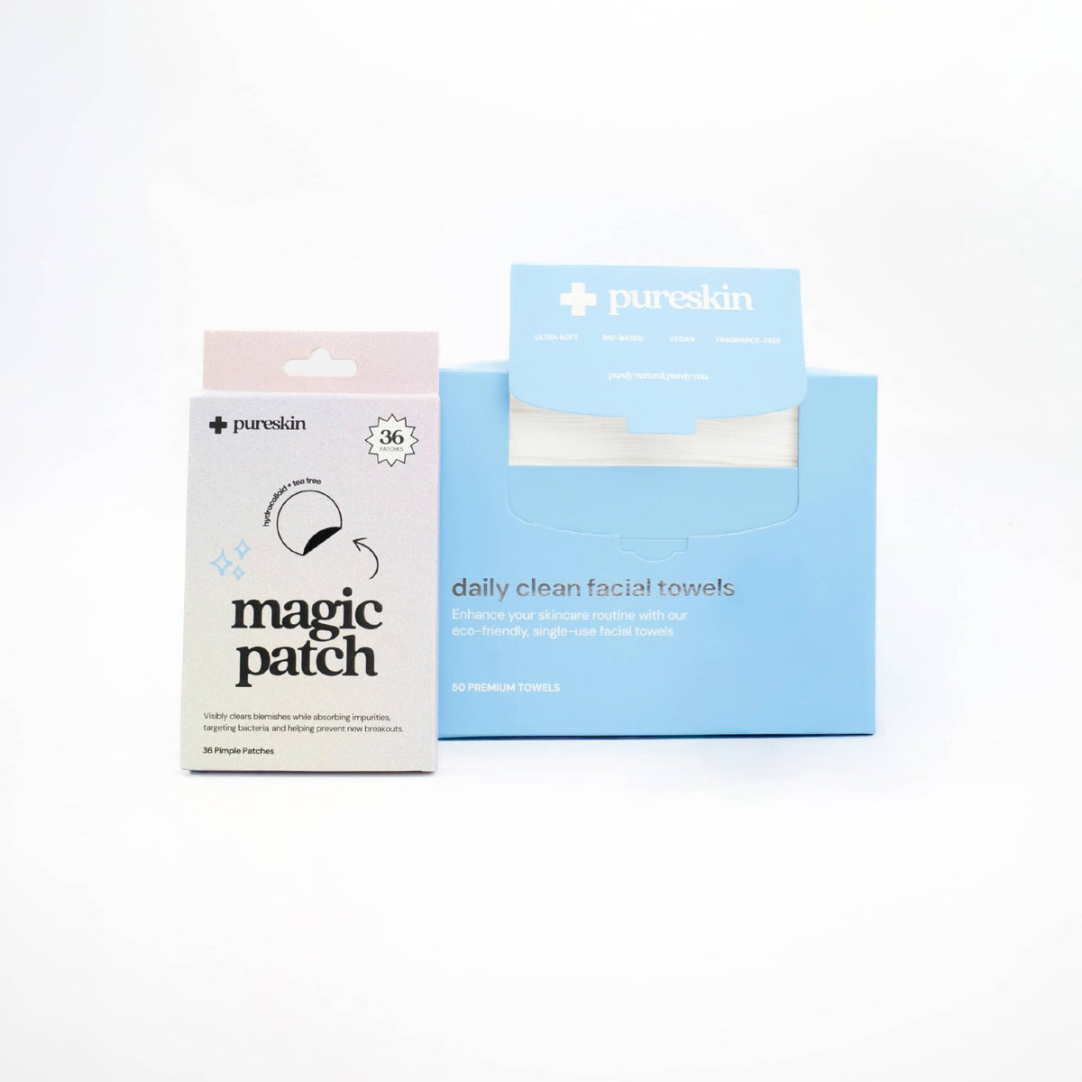pureskin® towels + pimple patches